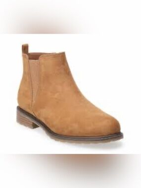 Sonoma Women's Tan Suede Chelsea Ankle Boots Size 6